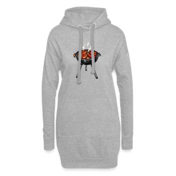 Grillen - Hoodie-Kleid - Grau meliert - Vorne