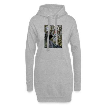 Anonymusz, Anonymus Pensées - Sweat-shirt à capuche long Femme - gris chiné - Devant