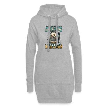 What did you do for our planet today? Opossum  - Hoodie-Kleid - Grau meliert - Vorne