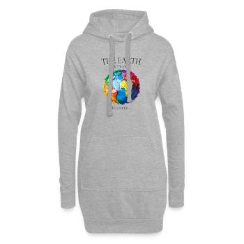La Terre sans design artistique - Sweat-shirt à capuche long Femme - gris chiné - Devant