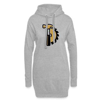 Hammer Kreissaege Logo - Hoodie-Kleid - Grau meliert - Vorne