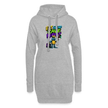 Manger Dormir Rave Répéter Robot Graffiti - Sweat-shirt à capuche long Femme - gris chiné - Devant