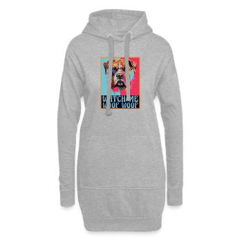 Race de chien boxer Accessoires pour chiens boxers Propriétaire de chien - Sweat-shirt à capuche long Femme - gris chiné - Devant
