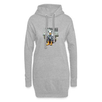 Böse Möwen - Leute schubsen - Hoodie-Kleid - Grau meliert - Vorne