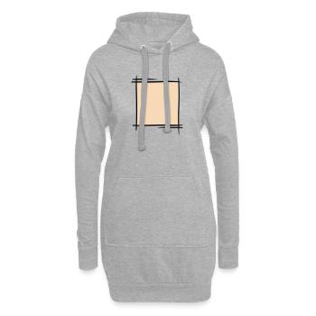 Cadre décoratif. Bannières / cadres. - Sweat-shirt à capuche long Femme - gris chiné - Devant