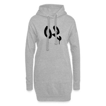 Graffiti : 02 - Hoodie-Kleid - Grau meliert - Vorne