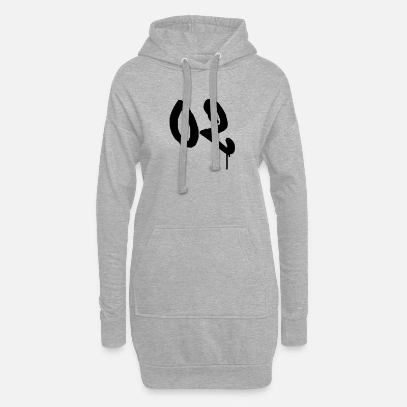 Graffiti : 02 - Hoodie-Kleid - Grau meliert