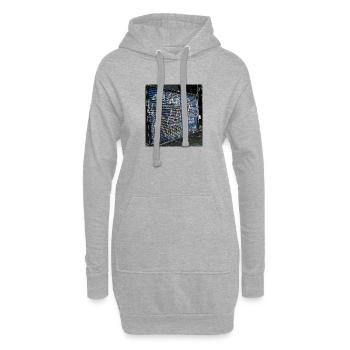 Graffiti Wall - Hoodie-Kleid - Grau meliert - Vorne