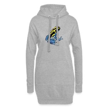 Baumsteigerfrosch Pfeilgiftfrosch PoisonDartFrog 1 - Hoodie-Kleid - Grau meliert - Vorne