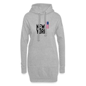 New York - Hoodie-Kleid - Grau meliert - Vorne