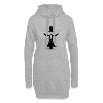 Wizard Design - Hoodie Dress - heather grey - Front