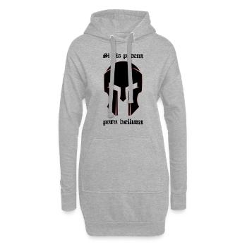 Si vis pacem - Sweat-shirt à capuche long Femme - gris chiné - Devant