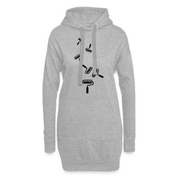 Maler Silhouette icon - Hoodie-Kleid - Grau meliert - Vorne