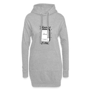 Handy Time - Hoodie-Kleid - Grau meliert - Vorne