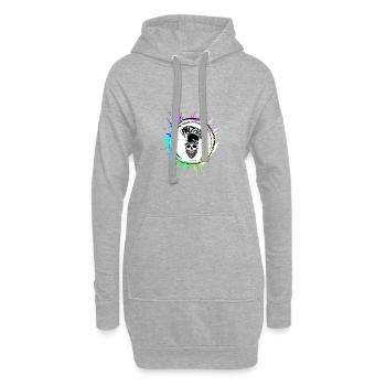 Icône de crâne de Koch - Sweat-shirt à capuche long Femme - gris chiné - Devant