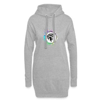 Spartaner Helm - Hoodie-Kleid - Grau meliert - Vorne
