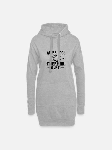 Segelflug Segelflieger Segelfliegen Segelflugzeug - Hoodie-Kleid - Grau meliert