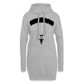 Fallschirm - Hoodie-Kleid - Grau meliert - Vorne