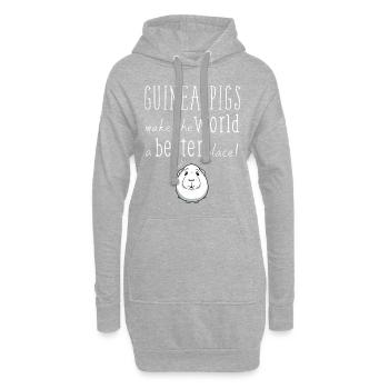 Guinea Pigs Better II - Hoodie Dress - heather grey - Front