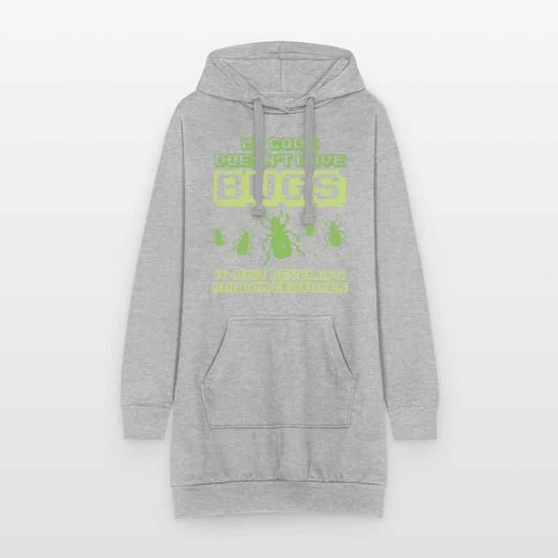 Code Bug Test Programmer Developer Developer Sweat-shirt à capuche long Femme