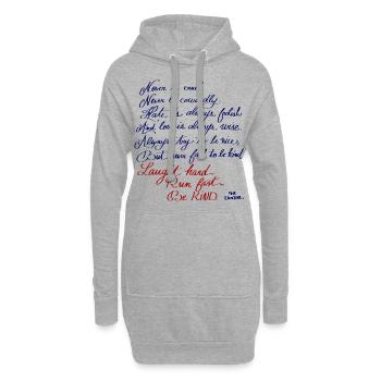 Be kind - Sweat-shirt à capuche long Femme - gris chiné - Devant