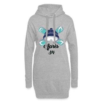 Après ski - Sweat-shirt à capuche long Femme - gris chiné - Devant