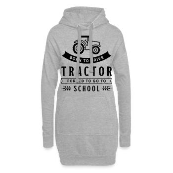 Geboren Um Traktor Zu Fahren Traktorfahrer - Hoodie-Kleid - Grau meliert - Vorne