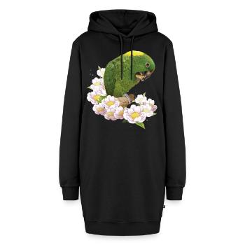 Der Gelbnackenpapagei - Hoodie-Kleid - Schwarz - Vorne