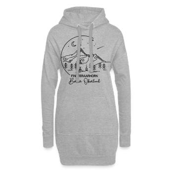 Finsteraarhorn Wandern Berner Oberland Andenken - Hoodie-Kleid - Grau meliert - Vorne