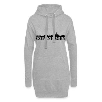 Copenhagen Dänemark Skyline Geschenk Idee - Hoodie-Kleid - Grau meliert - Vorne