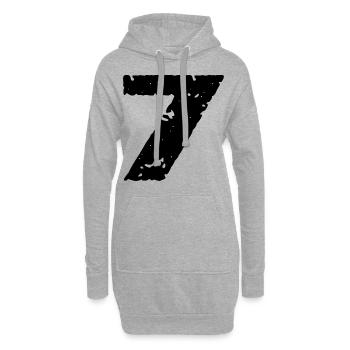 7 Maillot numéro - Sweat-shirt à capuche long Femme - gris chiné - Devant