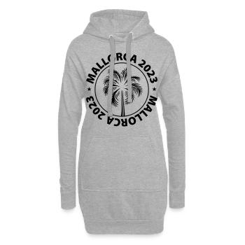 Majorque 2023 - Sweat-shirt à capuche long Femme - gris chiné - Devant