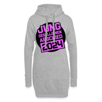 Enterrement de vie de jeune fille enterrement de vie de garçon 2024 - Sweat-shirt à capuche long Femme - gris chiné - Devant