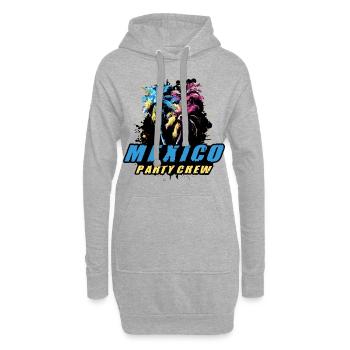 Mexiko Party Crew Urlaub Spruch - Hoodie-Kleid - Grau meliert - Vorne