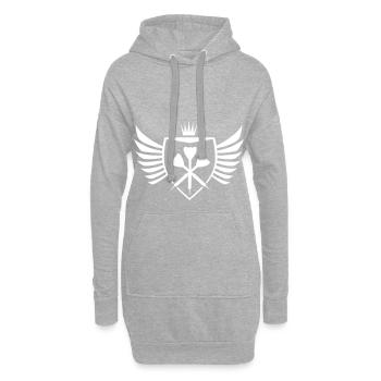 darts dartpfeil wappen - Hoodie-Kleid - Grau meliert - Vorne