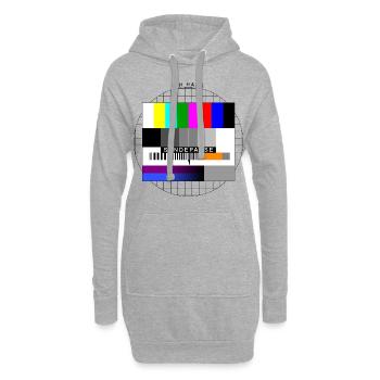 Ich habe Sendepause Testbild - Hoodie-Kleid - Grau meliert - Vorne