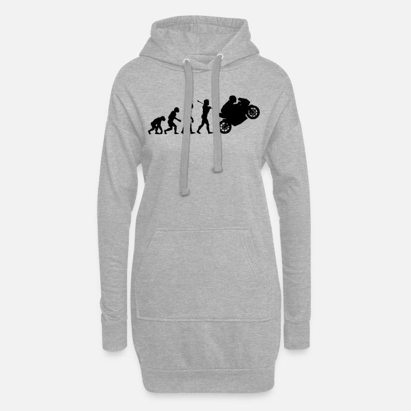Biker evolution - Hoodie Dress - heather grey
