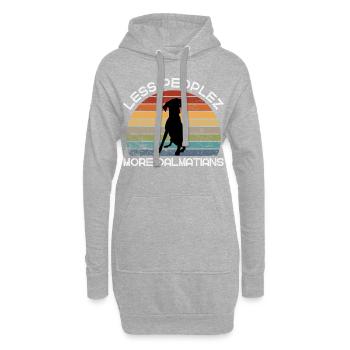 Less peoplez, more dalmatians - Hoodie Dress - heather grey - Front