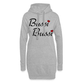 Bussi Bussi - Hoodie-Kleid - Grau meliert - Vorne