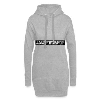 Protéger notre planète Terre en disant - Sweat-shirt à capuche long Femme - gris chiné - Devant