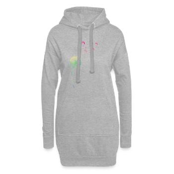 Parapente de pissenlit pissenlit arc-en-ciel - Sweat-shirt à capuche long Femme - gris chiné - Devant