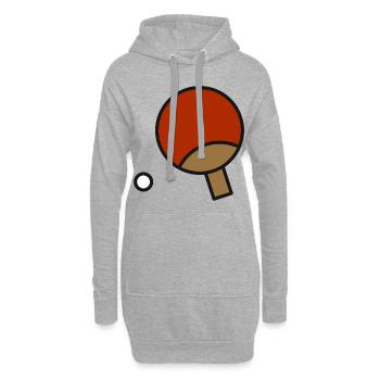 Tennis de table tennis de table battes joueur de tennis de table - Sweat-shirt à capuche long Femme - gris chiné - Devant