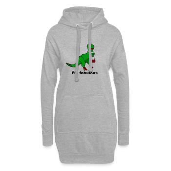 Fabulous Dinosaurier - Hoodie-Kleid - Grau meliert - Vorne