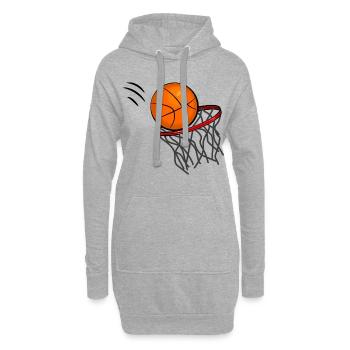 Basketball Temps Libre Cadeau Basketteur - Sweat-shirt à capuche long Femme - gris chiné - Devant