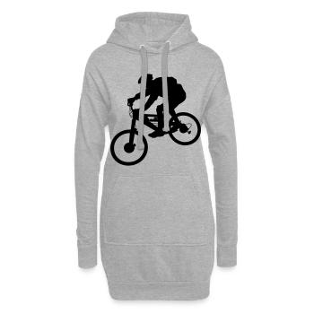 Biker - Hoodie-Kleid - Grau meliert - Vorne