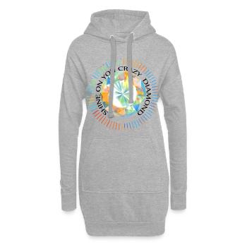 Shine On You Crazy diamant - Sweat-shirt à capuche long Femme - gris chiné - Devant