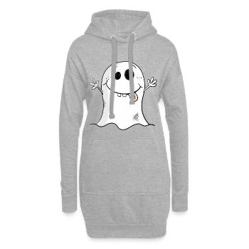 Lunatique drôle fantôme je halloween - Sweat-shirt à capuche long Femme - gris chiné - Devant