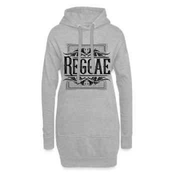 Reggae Musik | Reggae Vintage - Hoodie-Kleid - Grau meliert - Vorne