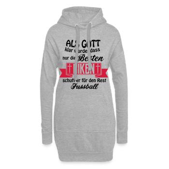 Gott biken - Hoodie-Kleid - Grau meliert - Vorne