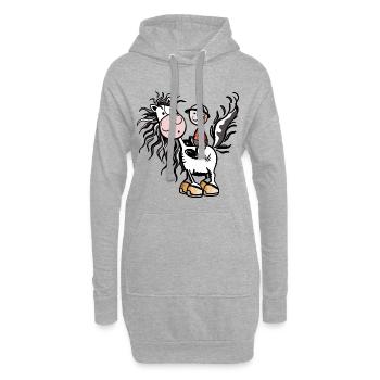 Junge aufm Pferdchen - Hoodie-Kleid - Grau meliert - Vorne